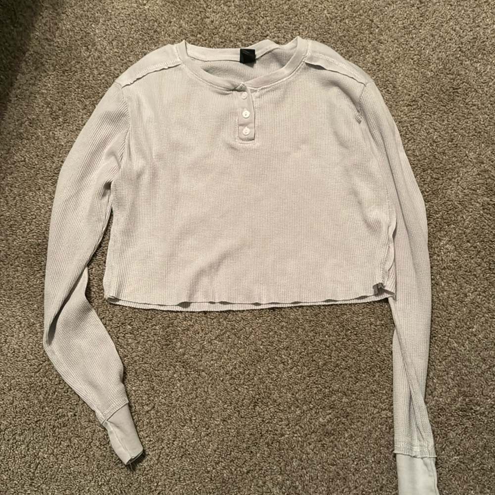 Wild Fable Waffle Knit Crop Long Sleeve